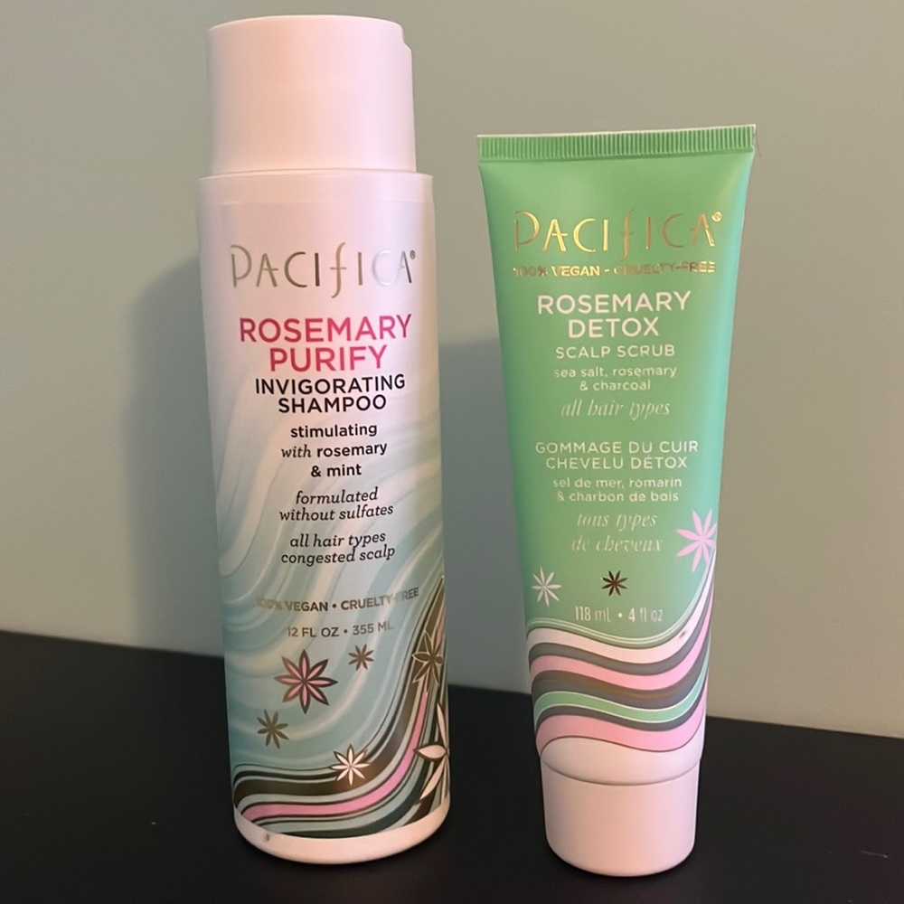 Pacifica shampoo and scalp scrub